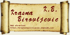 Krasna Birovljević vizit kartica